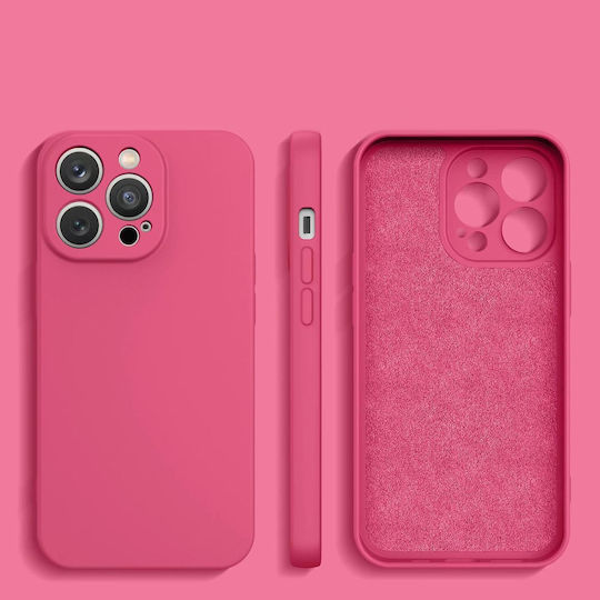 4G Umschlag Rückseite Silikon / Gehärtetes Glas 2mm Fuchsie (Galaxy A14)