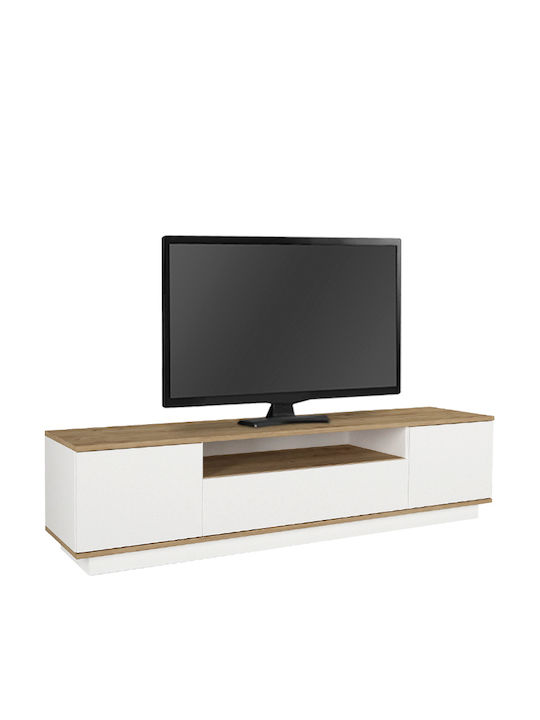 Έπιπλο Τηλεόρασης Fedya Λευκό Μ180xΠ45xΥ44.6cm