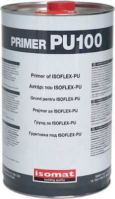 Isomat Primer-PU 100 Aστάρι του ISOFLEX-PU 500 Διάφανο Suitable for Construction Materials / Wood 17kg