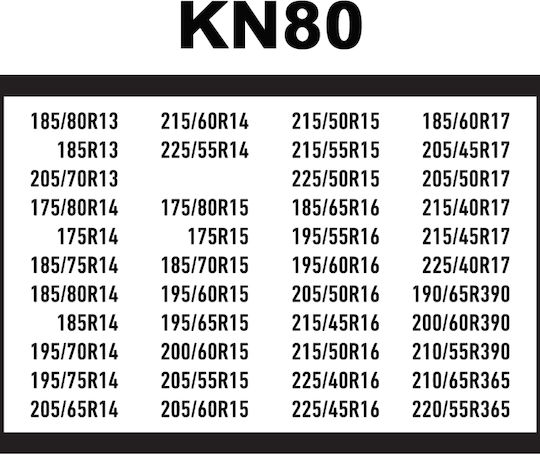 Autoline Snow Flow KN80 Lanțuri Antiderapante Grosime 12mm 2buc
