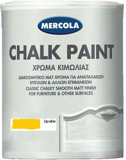 Mercola Chalk Paint Effect Colour Chalk Egg Yellow 750ml