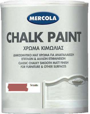 Mercola Chalk Paint Effect Χρώμα Κιμωλίας Terracotta Καφέ 750ml