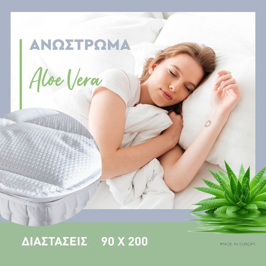 Fylliana Mattress Topper 3D Single Polyester Infused with Aloe & Elastic Straps 90x200x5cm