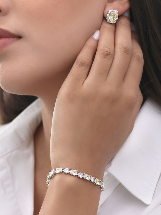 Bracelet Riviera made of Silver with Zircon