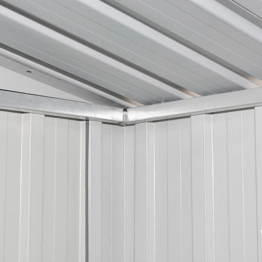 Metallic Garden Warehouse Galvanized Brown with Air Vents L2.57xW2.05xH1.78m