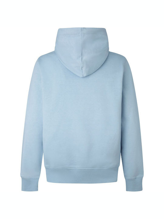 Pepe Jeans Ryan Herren Sweatshirt mit Kapuze und Taschen Hellblau