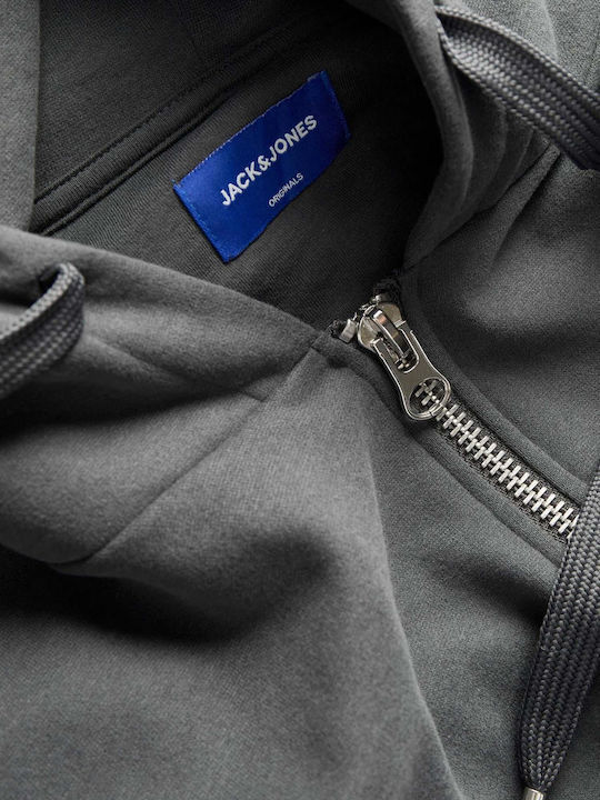 Jack & Jones Ζακέτα Μαύρη με Κουκούλα
