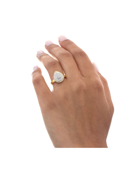 Women's Gold Ring with Diamond 14K