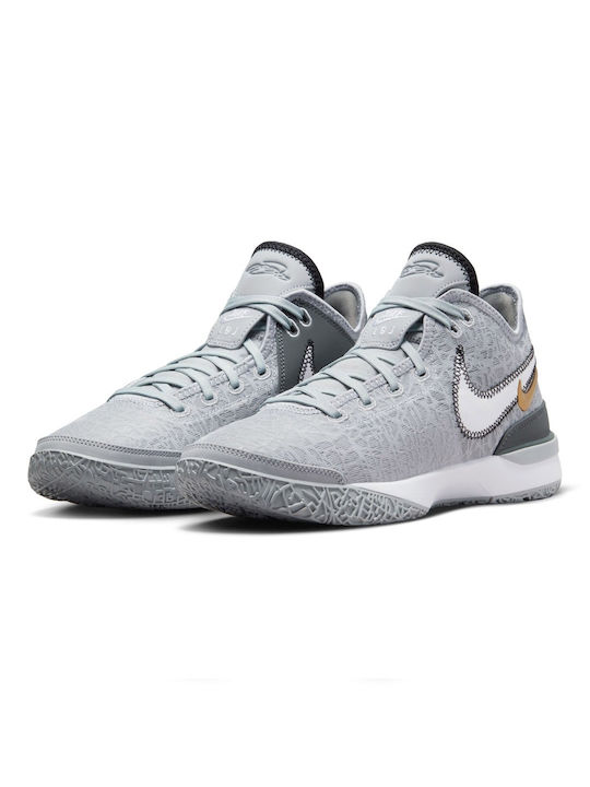 Nike LeBron Nxxt Gen Ψηλά Μπασκετικά Παπούτσια Γκρι