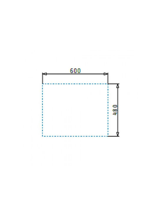 Pyramis Sparta 1B 1D 100125201 Drop-In Sink Inox Satin W62xD50cm Silver