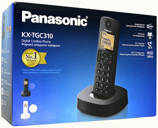 Panasonic KX-TGC310 Ασύρματο Τηλέφωνο με Ελληνικό Μενού Λευκό