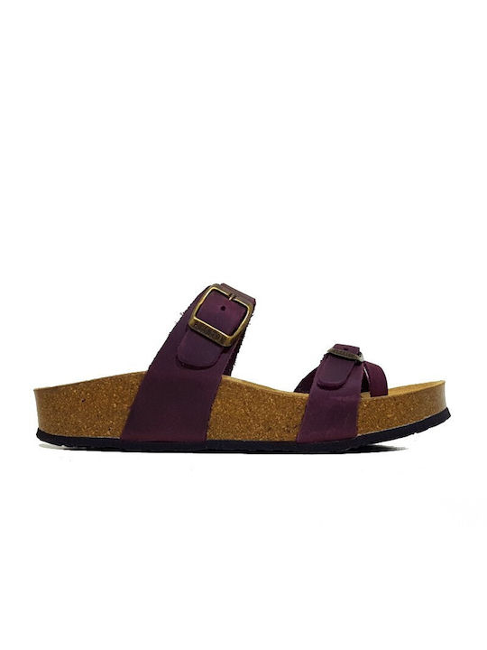 Leather Women's Anatomic Sandals Apure Burgundy