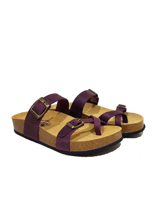 Leather Women's Anatomic Sandals Apure Burgundy