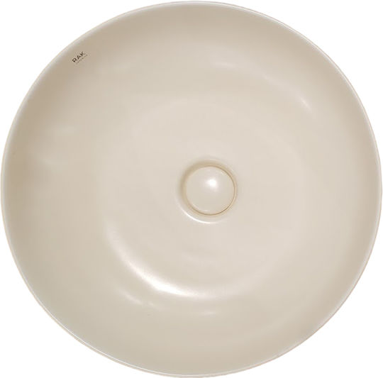 Rak Ceramics Feeling Round Aufgesetztes Waschbecken Porzellan 42x42x13cm Rak Ceramics Feeling Round Aufgesetztes Waschbecken Porzellan 42x42x13cm