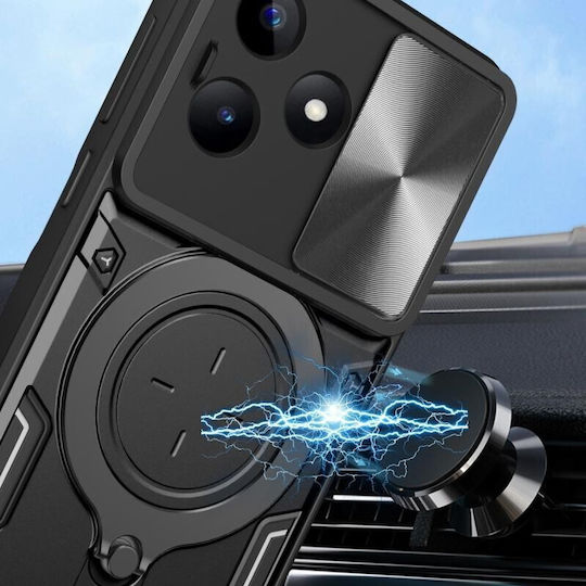 Texture Camera Umschlag Rückseite Kunststoff Schwarz (Realme C53)