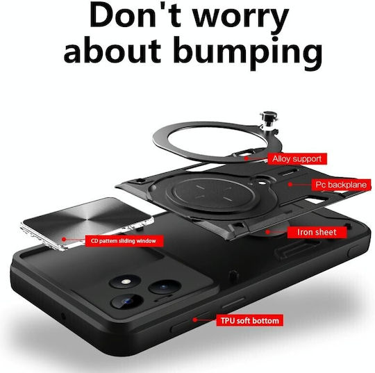 Texture Camera Back Cover Πλαστικό Ροζ (Realme C53)