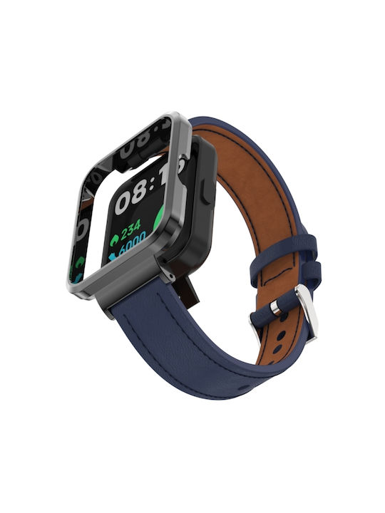 Strap Leather Navy Blue (Mi Watch Lite)