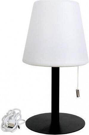 Lightex Elina Πορτατίφ LED με Λευκό Καπέλο και Μαύρη Βάση