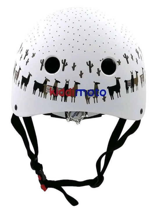 Kiddimoto Llama Kinderfahrrad- / Rollerhelm für Stadt Weiß Kiddimoto Llama Kinderfahrrad- / Rollerhelm für Stadt Weiß