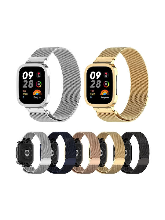 3 2 Λουράκι Ανοξείδωτο Ατσάλι Μαύρο (Redmi Watch 3)