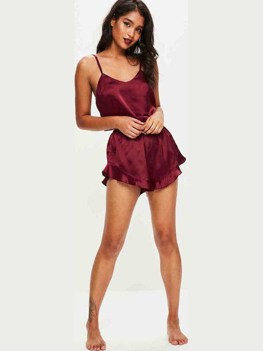 Merry See Καλοκαιρινό Babydoll Μπορντό