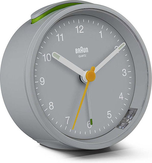 Braun Επιτραπέζιο Ρολόι με Ξυπνητήρι Γκρι BC12G