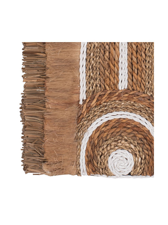 HomeMarkt Wanddekoration Braun aus Korbweide Material 32x8x58cm