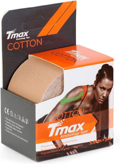 Tmax Cotton Wasserdicht Verband 5cm x 5m Beige