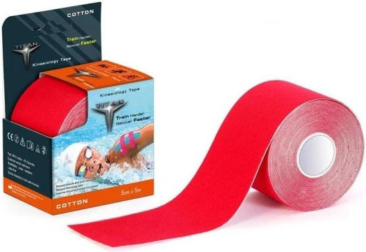 Tmax Cotton Kinesiology Tape 5cm x 5m Red