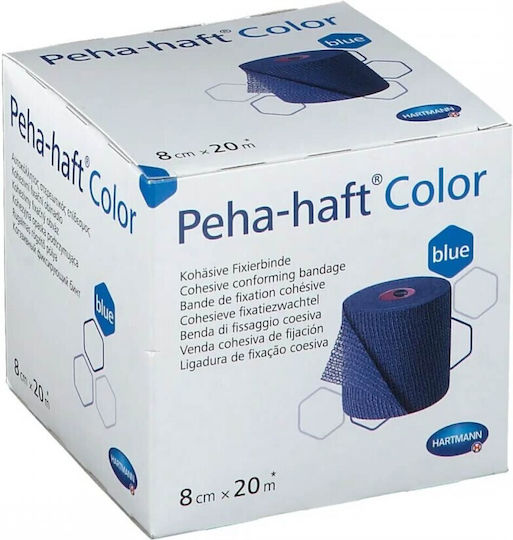 Hartmann Peha-Haft Color Elastic Cohesive Bandage 8cm x 20m Blue