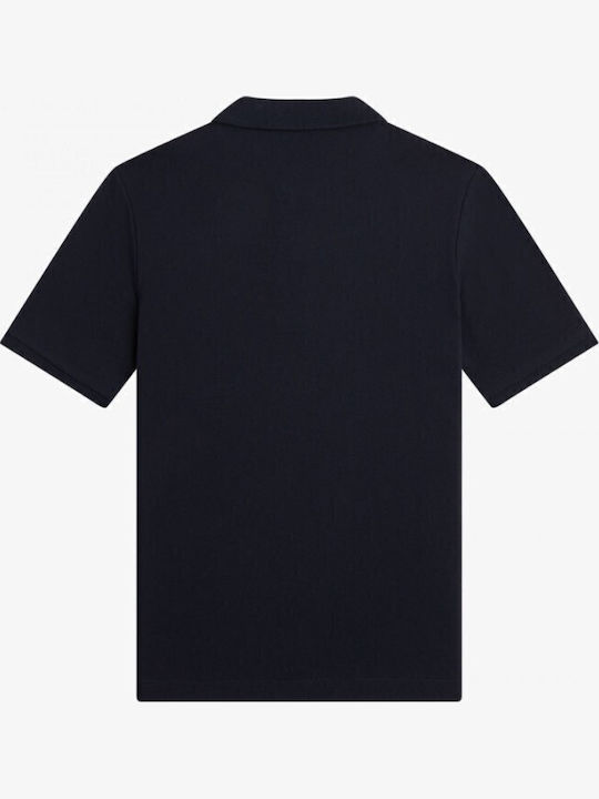 Women's Polo Blouse Short Sleeve Black