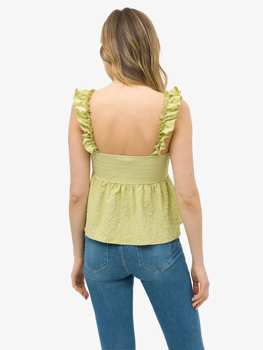 Tiffosi Women's Summer Blouse with Straps Green