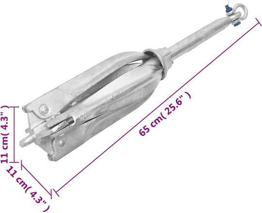 vidaXL Άγκυρα Σκάφους Grapnel-Anker Verzinkt 10kg