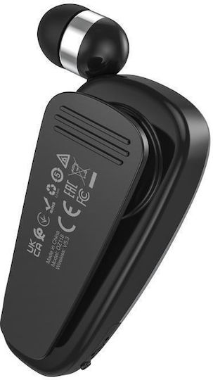 Hoco Ozone OZ118 In-ear Bluetooth Handsfree Ακουστικό Πέτου Μαύρο