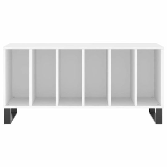 vidaXL Мебел за Hi-Fi Бял 38x100x48см