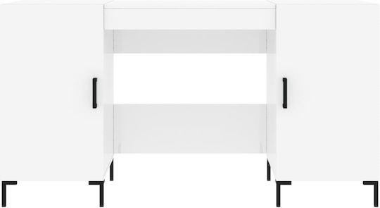Γραφείο Ξύλινο Λευκό 140x50x75εκ.