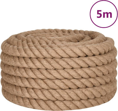 vidaXL Twisted 40mm Jute Rope 5m 4.5kg