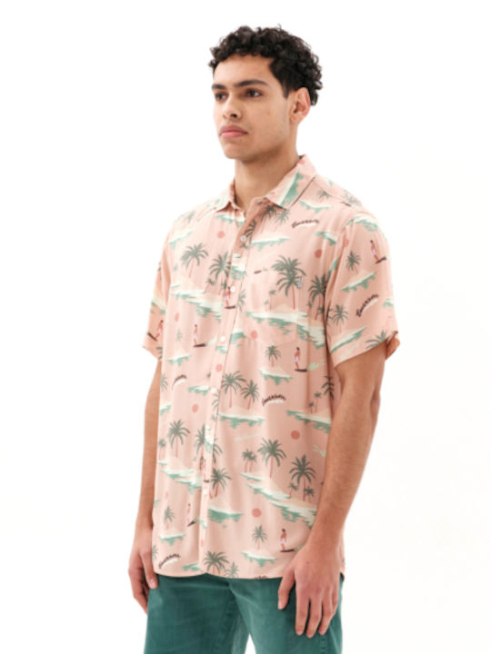 Short Sleeve Shirt in Regular Fit Dusty Rose