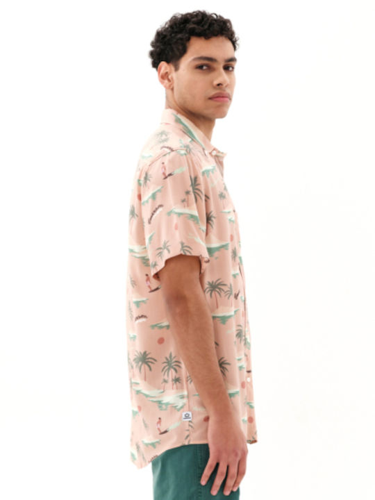 Short Sleeve Shirt in Regular Fit Dusty Rose