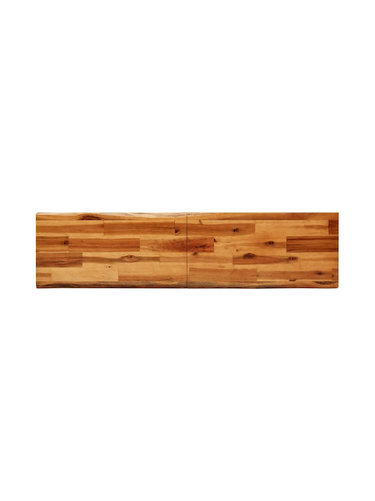 Dining Room Bench with Wooden Surface Brown 140x35x45cm
