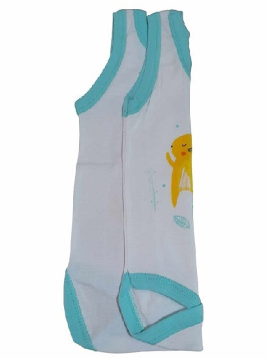 Afoi Giannakopouloi Baby Bodysuit Set Sleeveless White