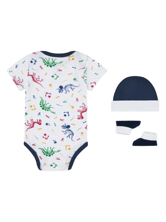 Converse Baby Bodysuit Set Short-Sleeved with Accessories White