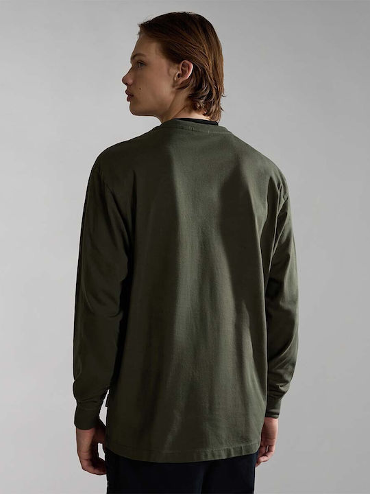 Napapijri Men's Long Sleeve Blouse Green