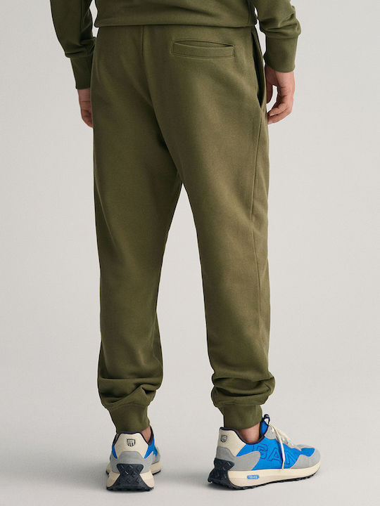 Gant Men's Sweatpants with Rubber Khaki