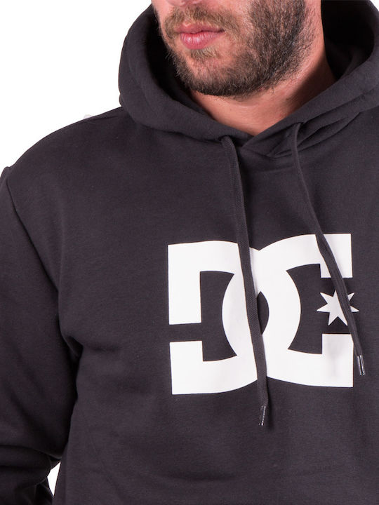 DC Star Men's Sweatshirt with Hood and Pockets Black