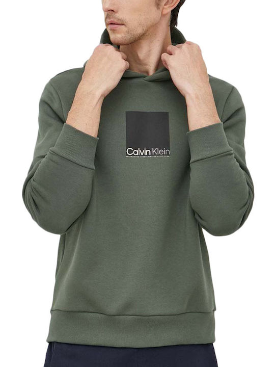 Calvin Klein Men's Hooded Sweatshirt Green