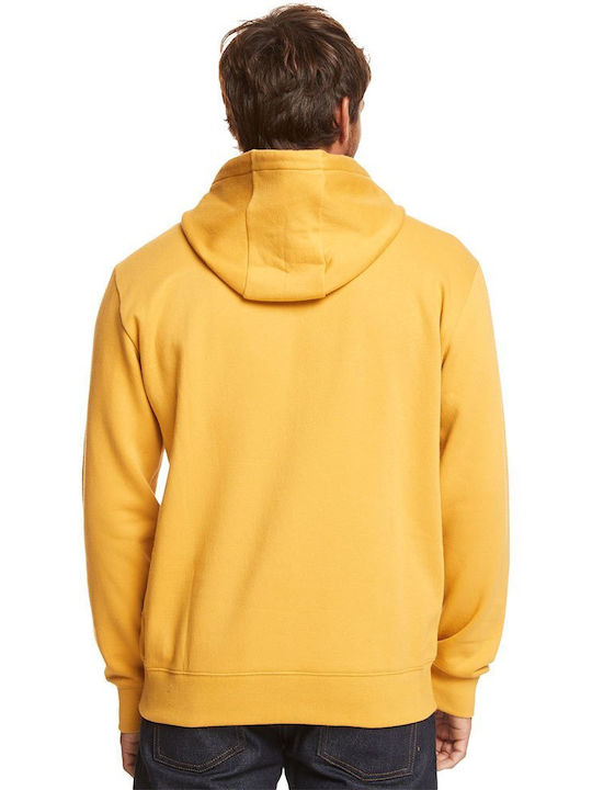 Quiksilver Men's Sweatshirt with Hood and Pockets Yellow