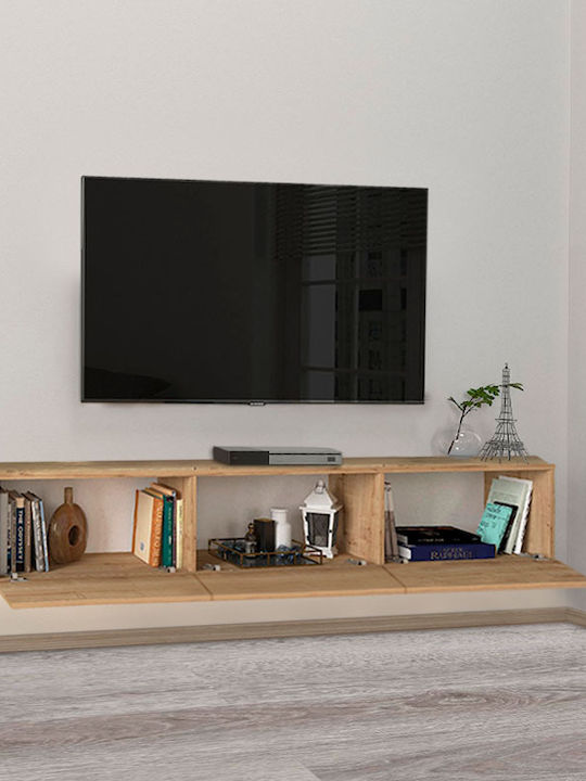 TV Stand Damla with LED Lighting Sapphire Oak L180xD29.5xH29.5cm