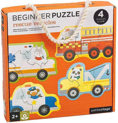 Kids Puzzle Οχήματα Διάσωσης for 2++ Years 16pcs Petit Collage