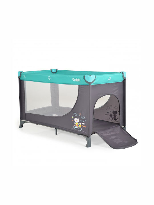 Moni Tommy Playpen 2 Levels with Mattress Blue 120x60cm